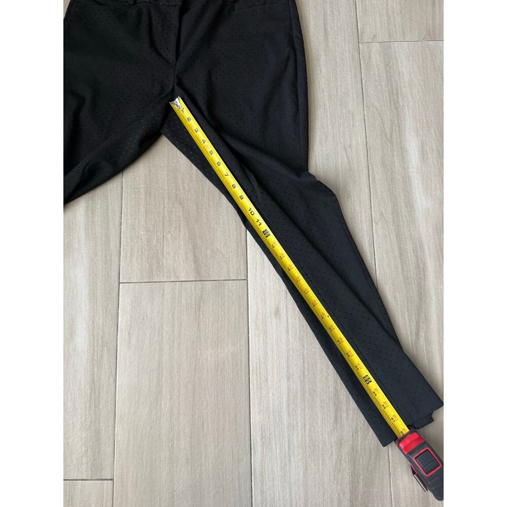 Loft Black Textured Polka Dot Ankle Pants Size 10 - Picture 3 of 10